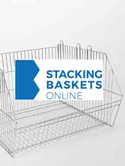 Stacking baskets example and logo
